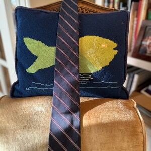 Vintage Ferrel Reed Black and Red Striped Tie